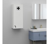 HOMCOM cabinet de pharmacie salle de bain, suspendu mural, avec étagères intérieures, 30x20x70cm, blanc | Aosom France