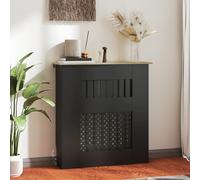 HOMCOM Cache-radiateur 78 x 19 x 81 cm - Design lamelles moderne, noir