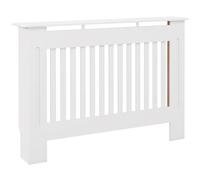 HOMCOM Cache-radiateur Couverture radiateur Design Couverture Panneau Cabinet 112L x 19l x 81H cm MDF Blanc