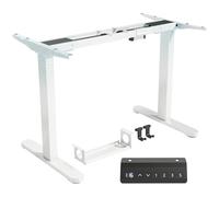 HOMCOM Cadre de Bureau réglable en Hauteur avec 2 Moteurs, Blanc