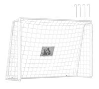 But de football - cage de foot - but futsal dim. 186L x 62l x 123H cm - châssis métal filet PE - piquets & outil inclus - blanc