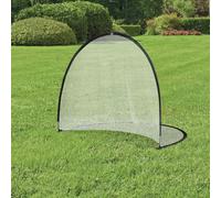 HOMCOM Cage de Football système Pop Up avec sac de transport et piquets de fixation dim. 247L x 203l x 201,5H cm noir et blanc