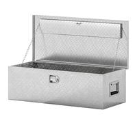 HOMCOM Caisse à outils Cassa Box Porte-outils Aluminium 76cm Argent