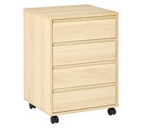 HomCom – Caisson de bureau – MDF classe E1 – 46x40x65cm – Bois naturel