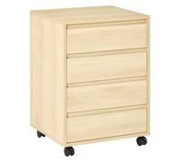 HomCom – Caisson de bureau – MDF classe E1 – 46x40x65cm – Bois naturel