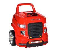 HOMCOM Camion Mécano 2 en 1 Jouet Bricolage Enfant Établi Enfant Rouge