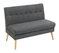 HOMCOM canapé 2 Places Dossier capitonné 118 cm Gris foncé