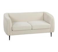 HOMCOM Canapé 2 Places en Velours 160 cm Assise Large Rembourrée Beige