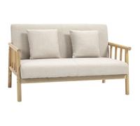 HOMCOM - Canapé 2 places - Lin (100% polyester) - 123x69x74cm - Beige