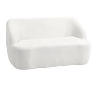 HOMCOM Canapé 2 Places rembourré 142 cm avec accoudoirs Blanc crème