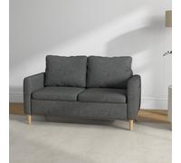 HOMCOM Canapé 2 places style contemporain avec 2 coussins de dossier rembourrés et 2 poches latérales 143L x 76l x 83Hcm gris