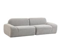 HOMCOM Canapé 3 Places 244 cm en Chenille, Assise Large et Profonde, accoudoirs Larges, Rembourrage épais, Ressorts ensachés, sans Montage, Gris Clair