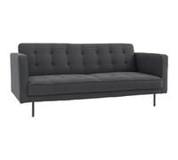 HOMCOM Canapé 3 Places Convertible Canapé-lit clic clac scandinave Dossier inclinable rembourré en Tissu Gris foncé