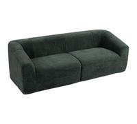 HOMCOM Canapé 3 Places sans Cadre Large Assise 225x93x68 cm Vert