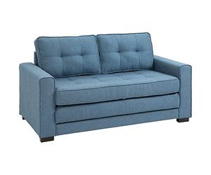 HOMCOM Canapé Convertible 2 Places Canapé-Lit 147,5 x 75 x 85 cm Bleu