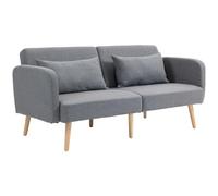 HOMCOM Canapé Convertible 3 Places Canapé-Lit 2 Places Clic Clac Gris