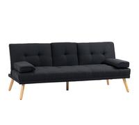 HOMCOM - canapé convertible - Tissus - 181x77x78cm - Gris