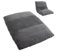 HOMCOM Canapé-lit 2-en-1 avec Fonction lit 145x98x95 cm Gris foncé | Canapé convertible, velours côtelé, rembourré. Canapé/chaise de sol, lit d'appoint, chaise pliante, pour salon/chambre.