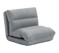 HOMCOM Canapé-lit 3 en 1, Pliable, avec Fonction lit, Aspect Lin, Convertible, lit d'invité, rembourré, Matelas Pliant, Fauteuil de Sol, pour Salon, Chambre à Coucher, Gris