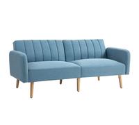 HOMCOM Canapé-lit Pliant 2 Places Moderne 173x75x73 cm Bleu Clair