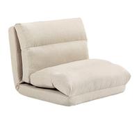 HOMCOM Canapé Paresseux Chauffeuse 1 Place Fauteuil Salon 70x72x56cm Beige