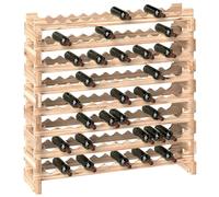 HOMCOM Casier à Bouteilles pour 96 Bouteilles, étagère à vin avec 8 Niveaux modulable et superposable, casier à vin en Bois de Sapin Massif, pour Cave, Bars, sous-sols, 114×28×113,5cm, Bois Naturel