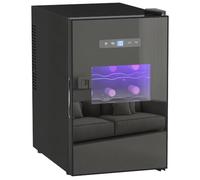 HOMCOM Cave à vin 15 bouteilles 39L Thermoélectrique Silencieux Noir
