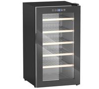 HOMCOM Cave à vin 41 bouteilles 91L réfrigérateur à vin silencieux avec porte en verre, éclairage LED, 45,1x53,8x79,8cm, noir