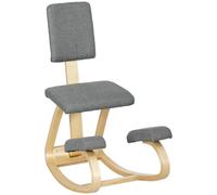 HOMCOM Chaise à Genoux Ergonomique avec Dossier Tabouret Ergonomique Gris