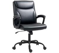 HOMCOM Chaise Bureau Fauteuil de Bureau Chaise Ergonomique avec Hauteur réglable, Fonction à Bascule, Fauteuil à roulettes pivotantes, 60 x 68 x 95,5-105 cm, Noir