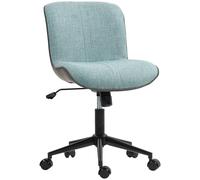 HOMCOM Chaise de Bureau Fauteuil de Bureau pivotante, Chaise Ergonomique sans accoudoirs, Hauteur et Inclinaison réglables, capacité 120 kg, Vert