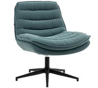HOMCOM Chaise de bureau pivotante sans accoudoirs avec large assise, hauteur réglable, double couche, épaisse, aspect lin, pour la maison et le bureau, vert foncé
