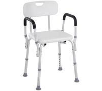 HOMCOM Chaise de Douche pour Personne Âgée 51.5 x 51.5 x 84 cm Blanc