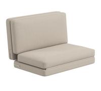 HOMCOM Chaise de repos pliante 3-en-1, fonction lit, 275x120 cm, beige