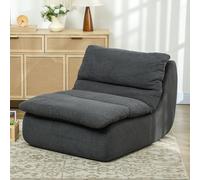 HOMCOM Chaise de sol en mousse, chaise longue, fauteuil de salon pour le salon, chambre à coucher, gris