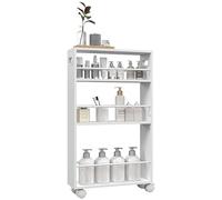 HOMCOM Chariot de Cuisine 3 Niveaux Barres LAT. Blanc