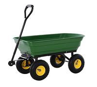 HOMCOM Chariot de Jardin a Main Garden cart Truck cuve basculante Max. 250 Kg