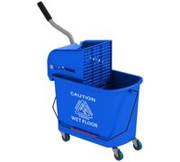 HOMCOM Chariot de Nettoyage 20 L avec Essoreur 60L x 27l x 70,5H cm Bleu