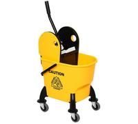 HOMCOM - Chariot de nettoyage - PP - 44x36x90cm - Jaune