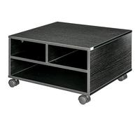 HOMCOM Chariot d'imprimante 2 niveaux avec roulettes 47x40x22,5 cm Noir