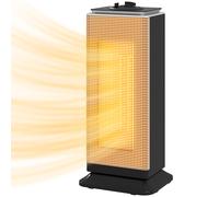 HOMCOM Chauffage céramique électrique céramique 2000 W avec oscillation Thermostat réglable et 3 modes 18x15x40,5 cm Noir