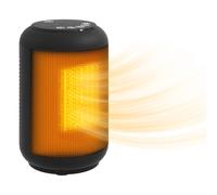 HOMCOM Chauffage d'appoint céramique PTC, radiateur électrique soufflant 1500 W basse consommation, 3 modes (froid/chaud/très chaud), minuterie 24 h, thermostat réglable, oscillation, noir