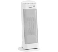 HOMCOM Chauffage d'appoint en céramique 2000 W, radiateur électrique soufflant avec 4 modes, thermostat, oscillation 55°, protection anti-basculement et anti-surchauffe pour chambre, bureau, blanc