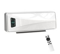 HOMCOM Chauffage Électrique Mural 2000 W avec 3 Modes Écran LED Thermostat Minuteur et Oscillation Blanc