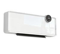 HOMCOM Chauffage mural céramique 1000/2000W, radiateur électrique, ventilateur, 3 modes, thermostat, oscillation, programmable hebdomadaire, minuterie, détection fenêtre ouverte, télécommande, blanc