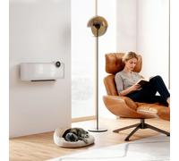HOMCOM Chauffage mural en céramique 1000/2000W, radiateur électrique, ventilateur, thermostat, minuterie, 54x18,7x12,3cm, blanc
