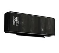 HOMCOM Chauffage mural en céramique 1000/2000W, radiateur électrique, ventilateur, thermostat, programmable hebdomadaire, oscillation, détection de fenêtre ouverte, minuterie 24 H, télécommande, noir