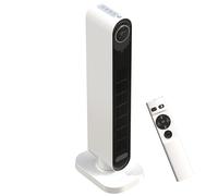 HOMCOM Chauffage soufflant en ABS 2000W avec télécommande, oscillation et minuterie, 30x22x82.5 cm, Blanc