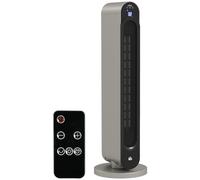 HOMCOM Chauffage Soufflant Oscillant 1100/2200 W Noir