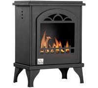 HOMCOM - Cheminée bioéthanol - Métal - 41x25x54cm - Noir